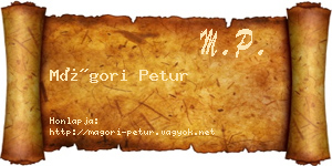 Mágori Petur névjegykártya